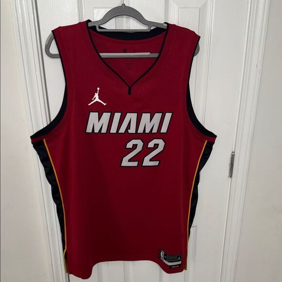 Jordan Miami Basketball Jersey - Red and Black - Picture 1 of 9